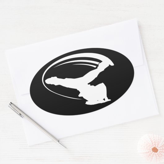 Style moulin à vent autocollant blanc (Enveloppe)