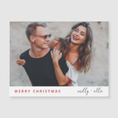 Style Noël moderne Couple Magnet Card moderne (Devant)
