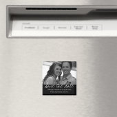 Style noir Enregistrer la date Magnet photo (In Situ (Lave-vaisselle))