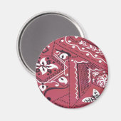Style Occidental Bandana Rouge Imprimé Aimant Réfr (Recto/Verso)