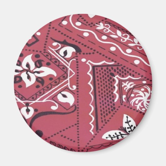 Style Occidental Bandana Rouge Imprimé Aimant Réfr (Devant)