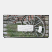 Style occidental Rustique Wagon Roue de bureau Mat (Clavier et souris)