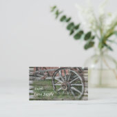 Style occidental Rustique Wagon Wheel Carte de vis (Debout devant)