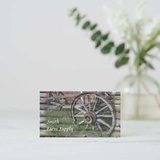 Style occidental Rustique Wagon Wheel Carte de vis (Debout devant)