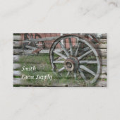 Style occidental Rustique Wagon Wheel Carte de vis (Devant)