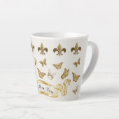 Style or personnalisé Fleur de Lis Butterfly Mug (Angle droit)
