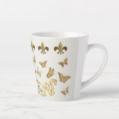 Style or personnalisé Fleur de Lis Butterfly Mug (Droite)