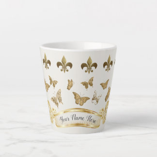 Style or personnalisé Fleur de Lis Butterfly Mug