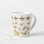 Style or personnalisé Fleur de Lis Butterfly Mug (Angle droit)