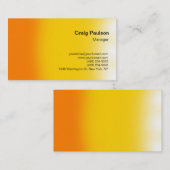 Style orange jaune clair simple Carte de visite (Devant / Derrière)