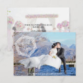 Style ornemental 2 Mariage photo Carte de remercie (Devant / Derrière)