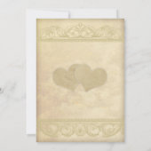 Style Parchemin élégant Invitations de mariage (Dos)