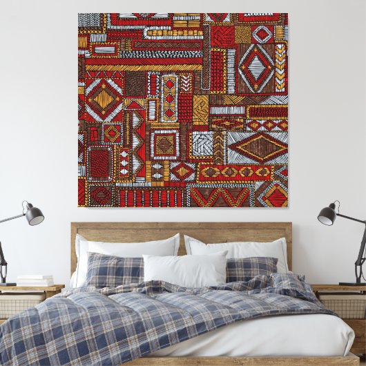 Style Patchwork Impression ethnique brodée (Insitu(Chambre))