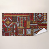 Style Patchwork Impression ethnique brodée (Serviette de bain)