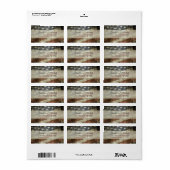 Style Patriotic American Flag Address Etiket (Full Sheet)