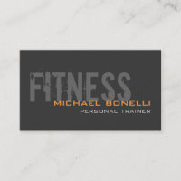 Stylé Personal Trainer Gris Jaune Carte de visite