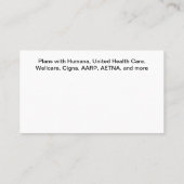 Style photo de l'agent d'assurance maladie Cartes (Dos)