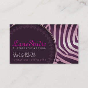 Style pourpre rose de zèbre avec des cartes de