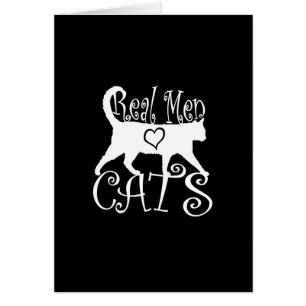 Style Real Men Love Cats sur un décor noir