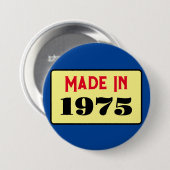 Style rétro 50e anniversaire badge 1975 (Devant & derrière)