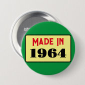 Style rétro 60e anniversaire badge 1964 (Devant & derrière)