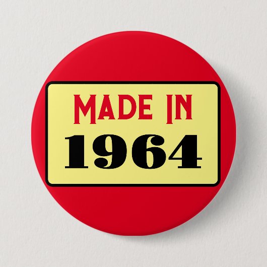 Style rétro 60e anniversaire badge 1964 (Devant)