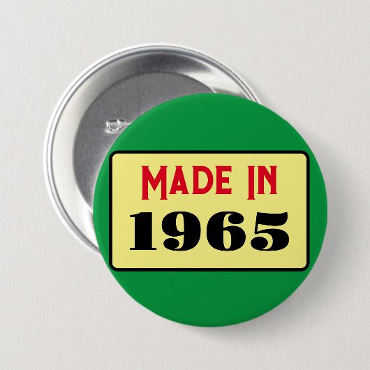 Style rétro 60e anniversaire badge 1965 (Devant & derrière)