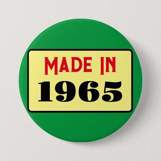 Style rétro 60e anniversaire badge 1965 (Devant)
