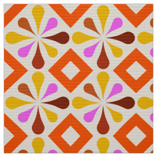 style rétro 60s les années 70 tissu motif