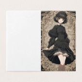 Style Rétro Anime LBD Blond Petit Robe Noir (Outside Unfolded)