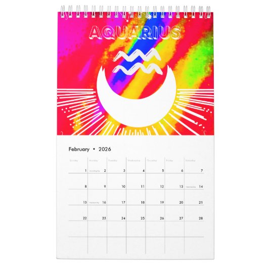 Style rétro-Astrologie calendrier 2024 (Feb 2026)