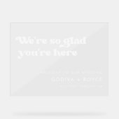 Style rétro blanc Si heureux que vous soyez ici Cl (Recto)