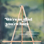 Style rétro blanc Si heureux que vous soyez ici Cl (Neutre)