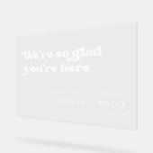 Style rétro blanc Si heureux que vous soyez ici Cl (Angle)