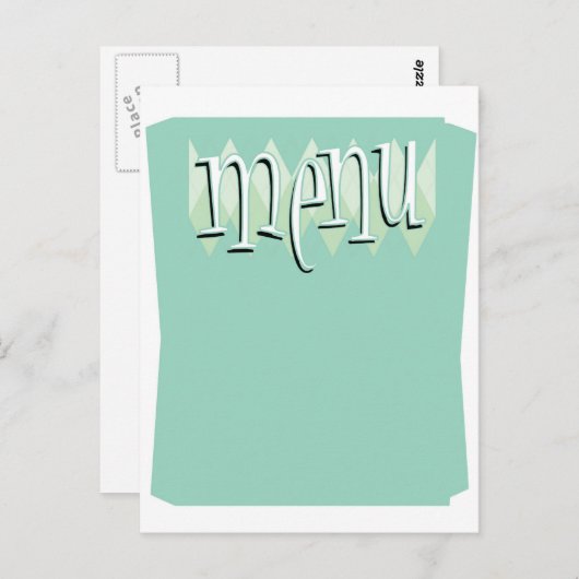 Style rétro cool modèle de menu blanc (Devant / Derrière)
