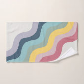 Style rétro couleur diagonale vagues design (Serviette à main)
