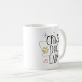 Style Rétro Crazy Chien Lady Mug (Devant droit)