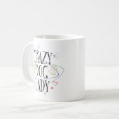 Style Rétro Crazy Chien Lady Mug (Devant gauche)