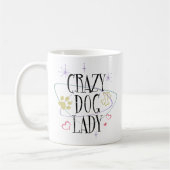 Style Rétro Crazy Chien Lady Mug (Gauche)