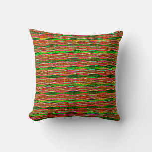 Style rétro Grille colorée Coussin rayé