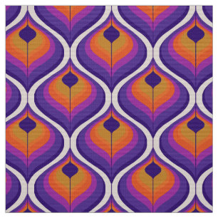 Style rétro les années 70 tissu motif des année