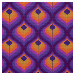 Style rétro les années 70 tissu motif des année
