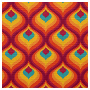 Style rétro les années 70 tissu motif des année