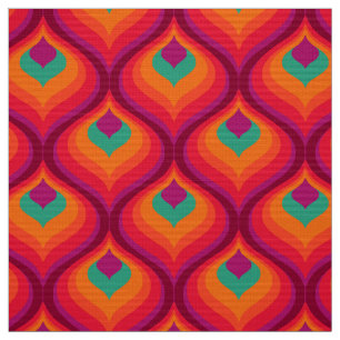 Style rétro les années 70 tissu motif des année
