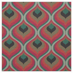 Style rétro les années 70 tissu motif des année