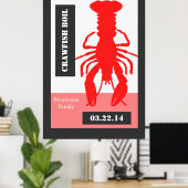 Style rétro Poster personnalisé de langouste / hom (Bureau à domicile)