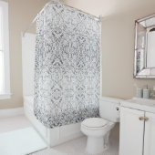 Style rideau de douche blanc classique 2 (En situation)