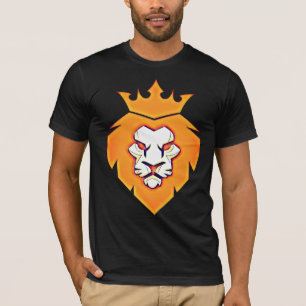 Style roi Lion avec couronne en T-shirt couleur ét