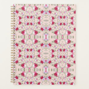 Stylé rouge et violet imprimé à fleurs sur rose vi