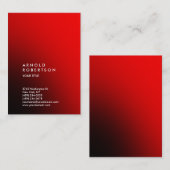 Style Rouge tendance Grand Carte de visite profess (Devant / Derrière)